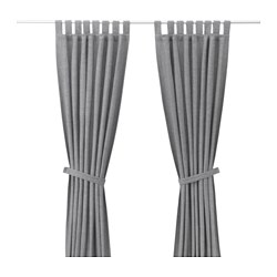 IKEA LENDA curtains with tie-backs, 1 pair