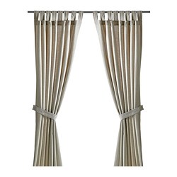 IKEA LENDA curtains with tie-backs, 1 pair