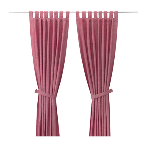 IKEA LENDA curtains with tie-backs, 1 pair