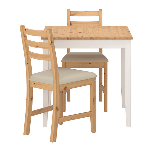 IKEA LERHAMN table and 2 chairs