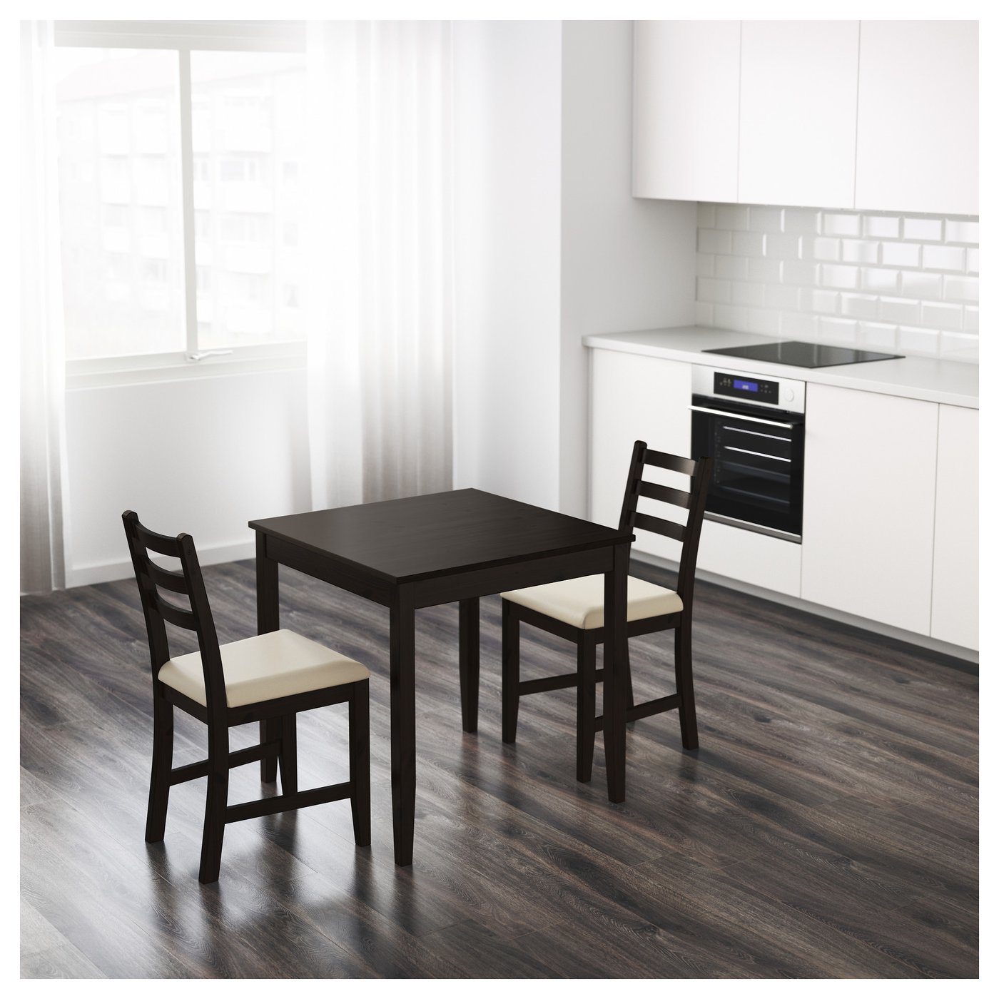 LERHAMN Table Blackbrown 74 x 74 cm IKEA