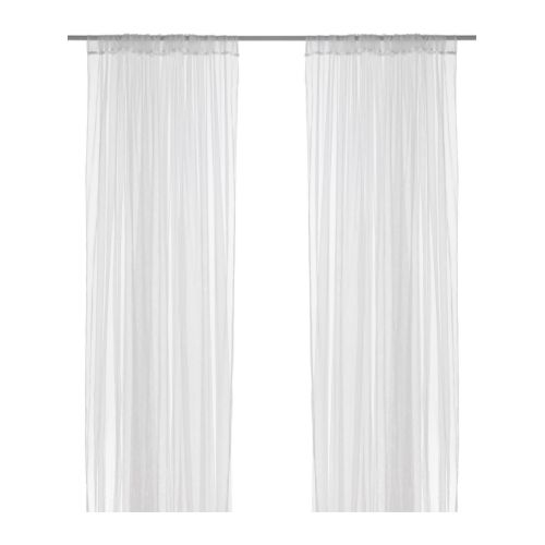 IKEA LILL net curtains, 1 pair Can be easily cut to the desired length without hemming.