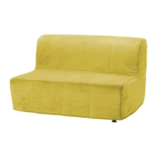 LYCKSELE Two-seat sofa-bed cover - HenÃ¥n yellow - IKEA