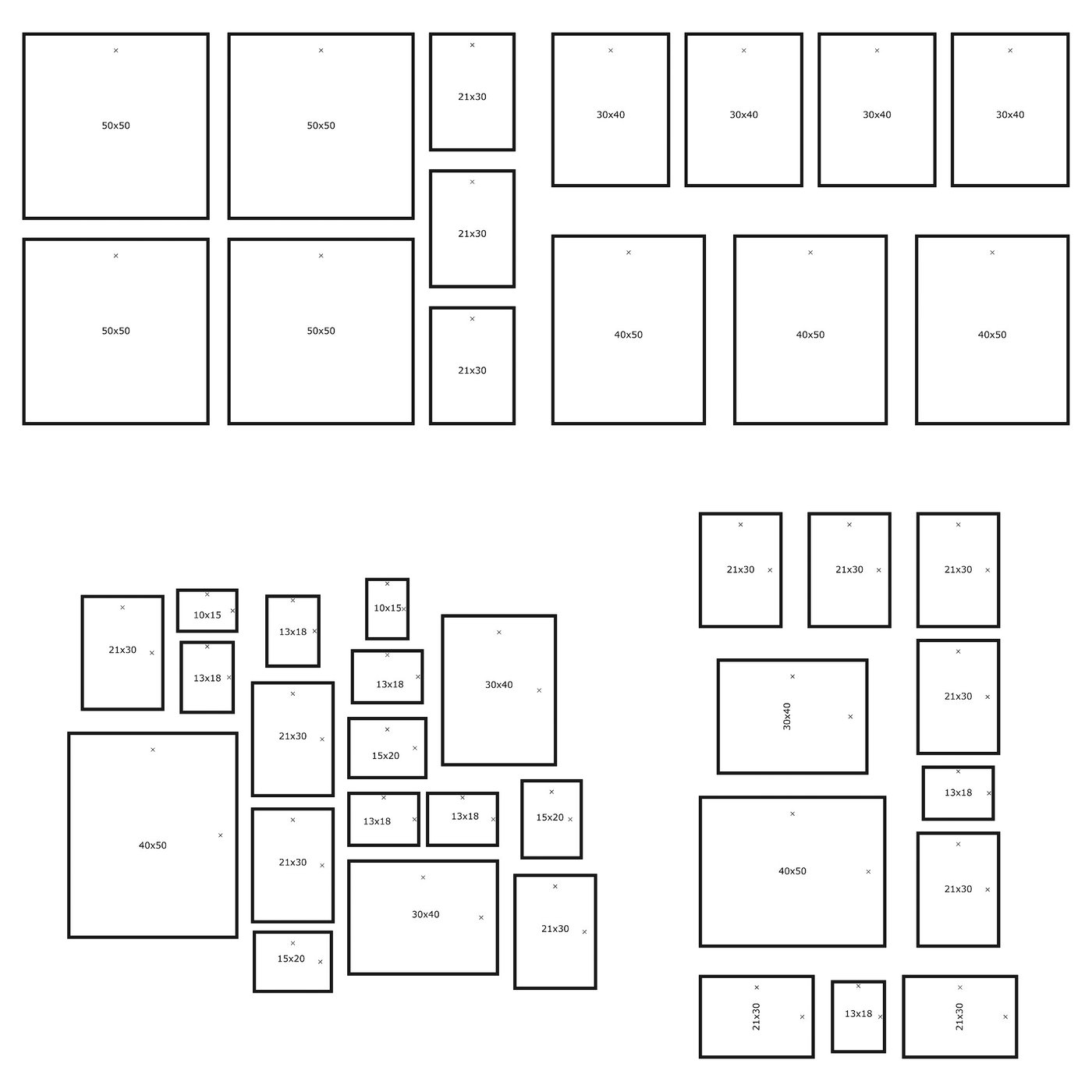 IKEA MÅTTEBY wall template, set of 4 Create a personal collage with the wall template. 