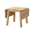 IKEA MÖCKELBY drop-leaf table The plank expression is enhanced by the design on the edges.