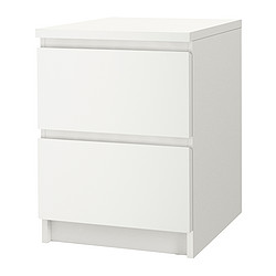 IKEA MALM chest of 2 drawers Can also be used as a bedside table.