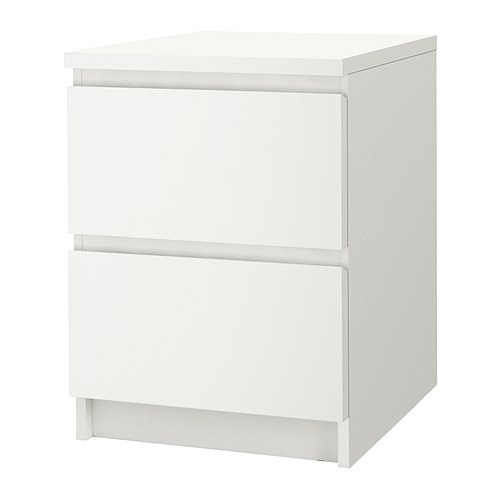 IKEA MALM chest of 2 drawers Can also be used as a bedside table.