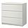 IKEA MALM chest of 3 drawers Smooth running drawers with pull-out stop.