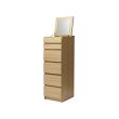 IKEA MALM chest of 6 drawers Built-in mirror. Smooth running drawers with pull-out stop.