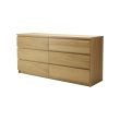 IKEA MALM chest of 6 drawers Smooth running drawers with pull-out stop.