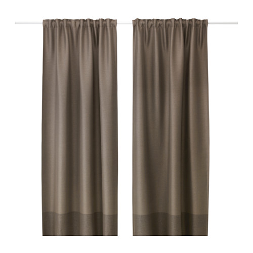 IKEA MARJUN block-out curtains, 1 pair The curtains can be used on a curtain rod or a curtain track.