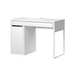 IKEA MICKE desk Drawer stops prevent the drawers from being pulled out too far.