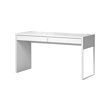 IKEA MICKE desk A long table top makes it easy to create a workspace for two.