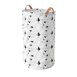 IKEA PLUMSA laundry bag The plastic coating on the inside protects against moisture.
