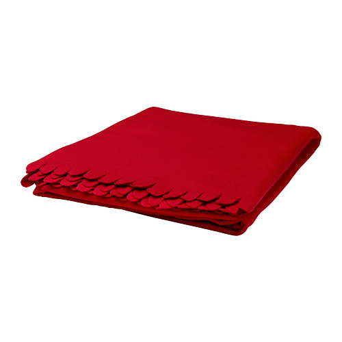 IKEA POLARVIDE throw The fleece throw feels soft against your skin and can be machine washed.