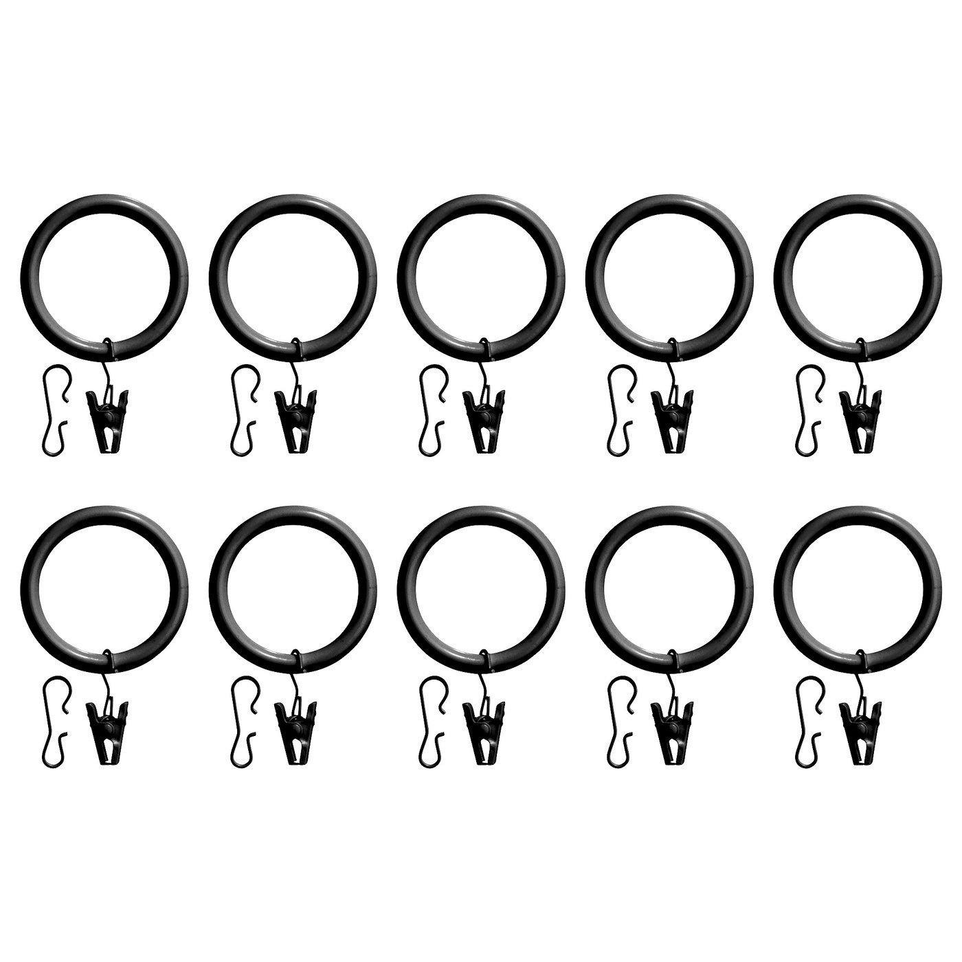 IKEA PORTION curtain ring with clip and hook