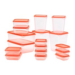 IKEA PRUTA food container, set of 17