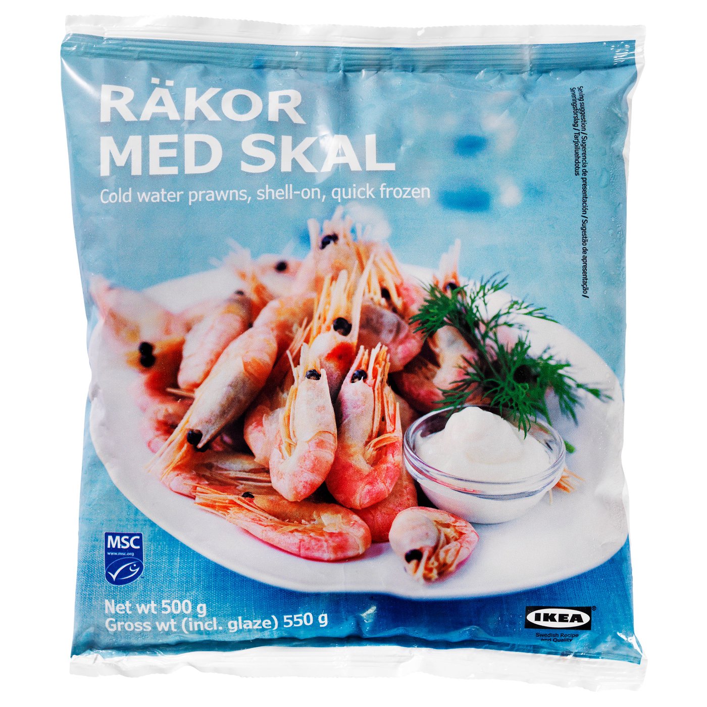 IKEA RÄKOR MED SKAL shrimps with shell, frozen