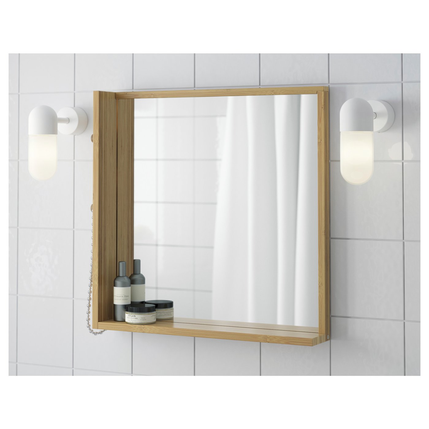 R…GRUND Mirror Bamboo 53x50 cm IKEA