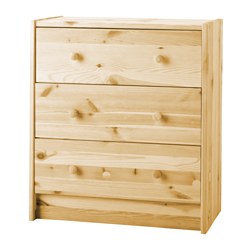 IKEA RAST chest of 3 drawers Made of solid wood, which is a hardwearing and warm natural material.