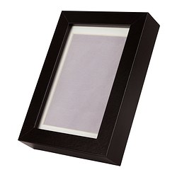 IKEA RIBBA frame PH-neutral mount; will not discolour the picture.