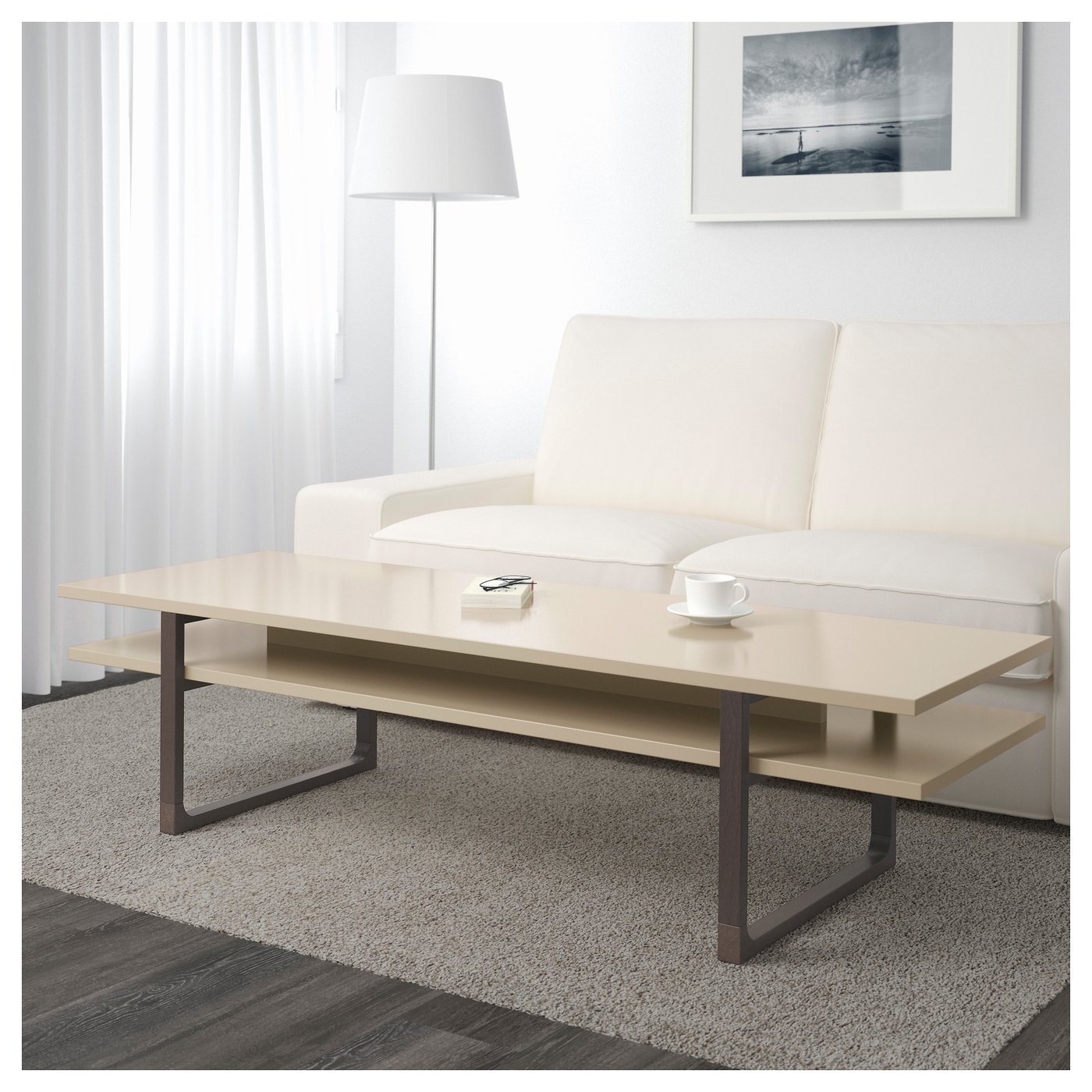 RISSNA Coffee table Beige 160x55 cm IKEA