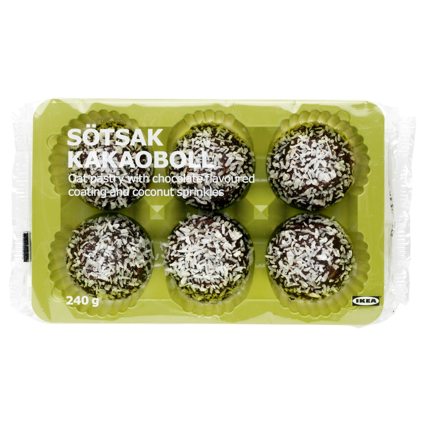 IKEA SÖTSAK KAKAOBOLL oat pastry with coconut sprinkles