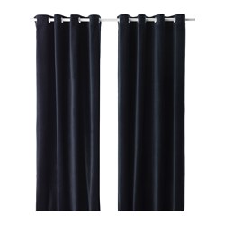 IKEA SANELA curtains, 1 pair Cotton velvet gives depth to the colour and softness to the touch.