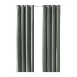 IKEA SANELA curtains, 1 pair Cotton velvet gives depth to the colour and softness to the touch.