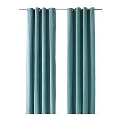 IKEA SANELA curtains, 1 pair Cotton velvet gives depth to the colour and softness to the touch.