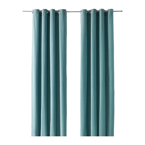 IKEA SANELA curtains, 1 pair Cotton velvet gives depth to the colour and softness to the touch.