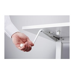 IKEA SKARSTA desk sit/stand Adjustable feet make the desk stand steady also on uneven floors.