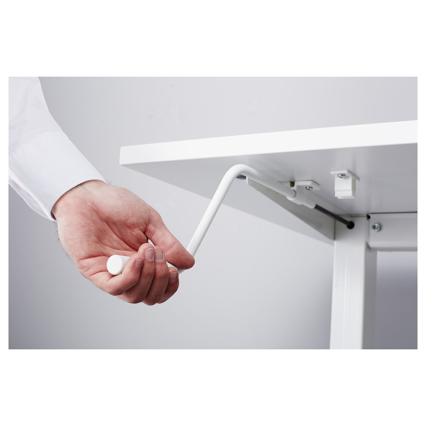 IKEA SKARSTA desk sit/stand Adjustable feet make the desk stand steady also on uneven floors.