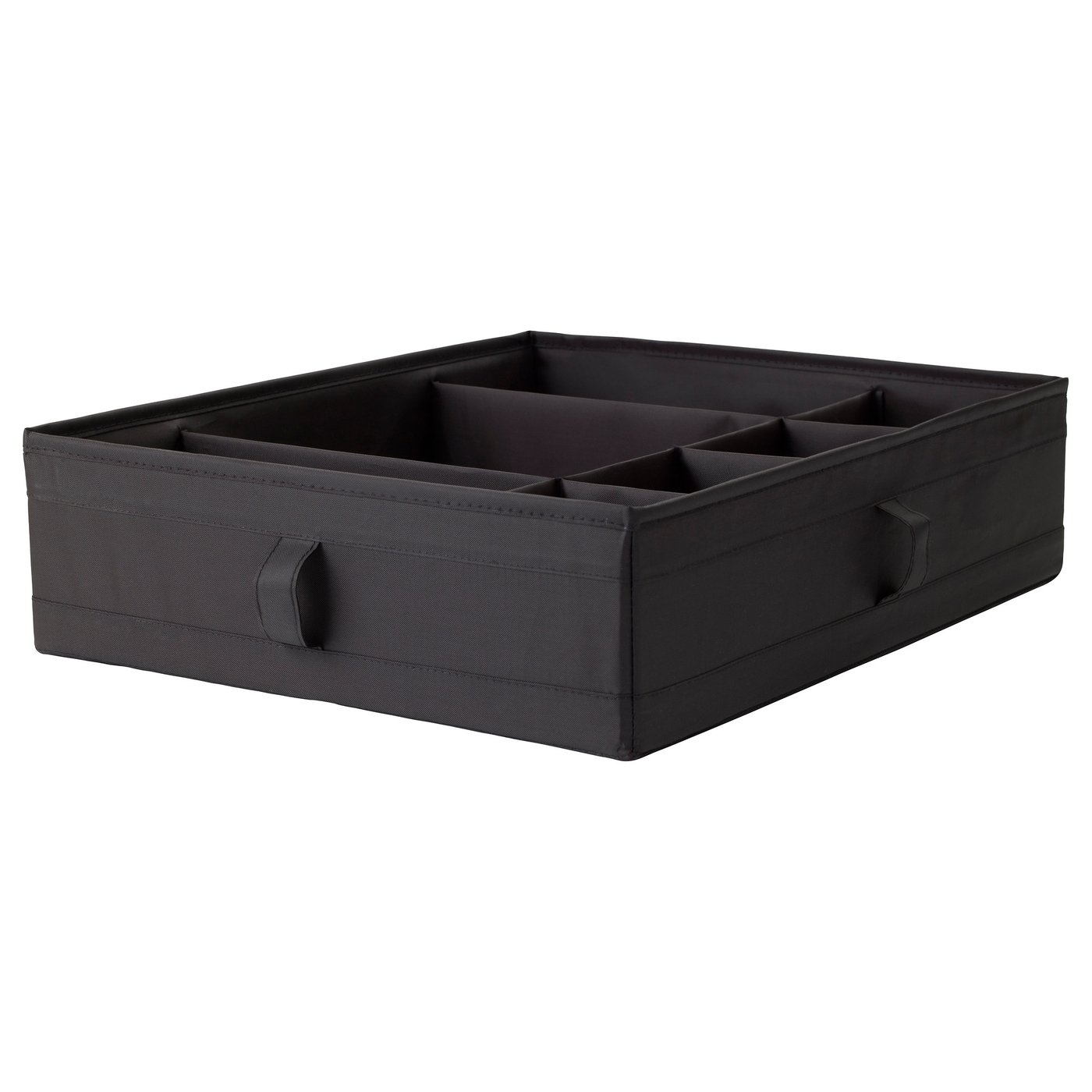 IKEA SKUBB box with compartments Easy to pull out as the box has a handle on the side.