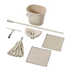 IKEA SKVALPA 7-piece cleaning set w string mop