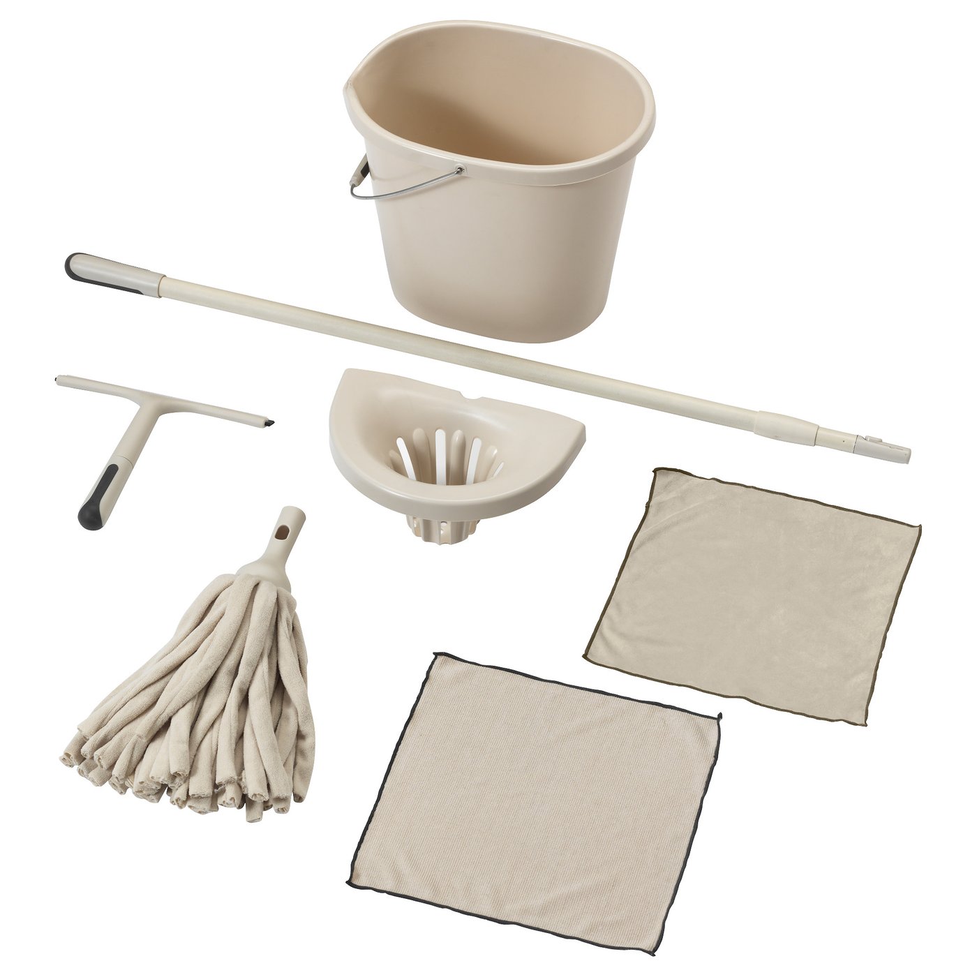 IKEA SKVALPA 7-piece cleaning set w string mop
