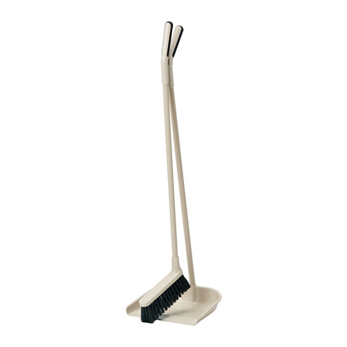 IKEA SKVALPA dustpan/broom Easy to store since the handle also functions as a holder for the broom.