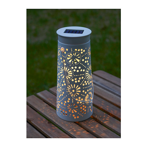 IKEA SOLVINDEN LED solar-powered table lamp Easy to use because no cables or plugs are needed.
