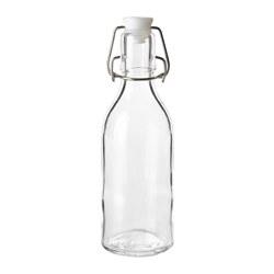 IKEA SOMMAR 2017 bottle with stopper Tight-fitting stopper that prevents leakage.