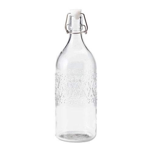 IKEA SOMMAR 2017 bottle with stopper Tight-fitting stopper that prevents leakage.