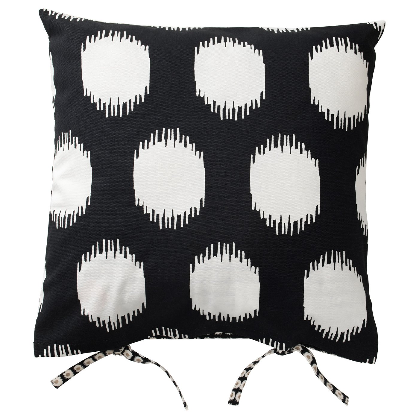 IKEA SOMMAR 2017 cushion cover The ties make the cover easy to remove.