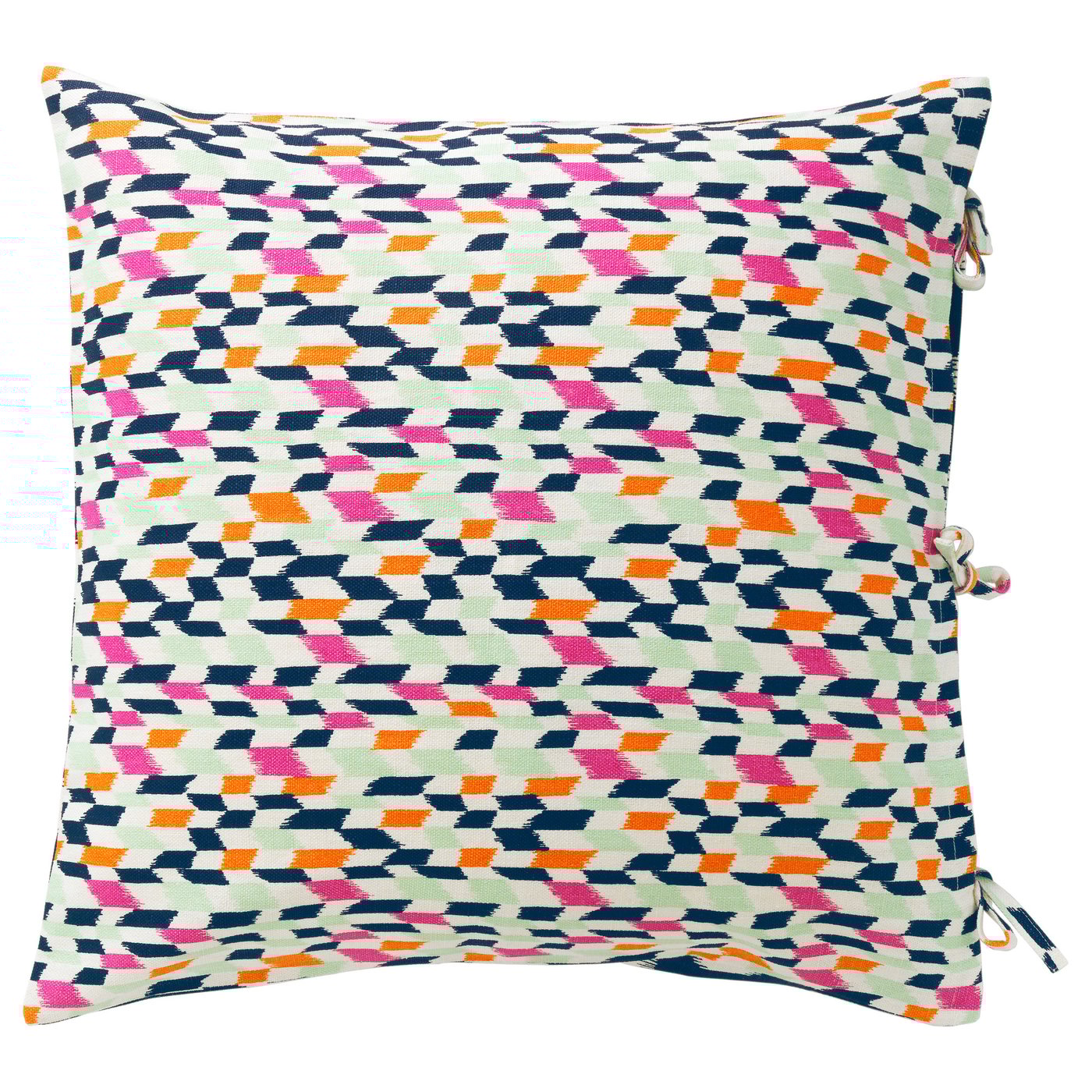 IKEA SOMMAR 2017 cushion cover The ties make the cover easy to remove.