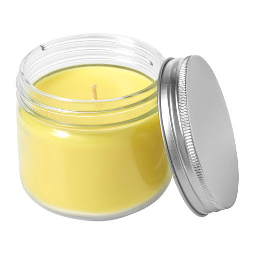 IKEA SOMMAR 2017 scented candle in glass A refreshing scent of ripe citrus fruits and bergamot.