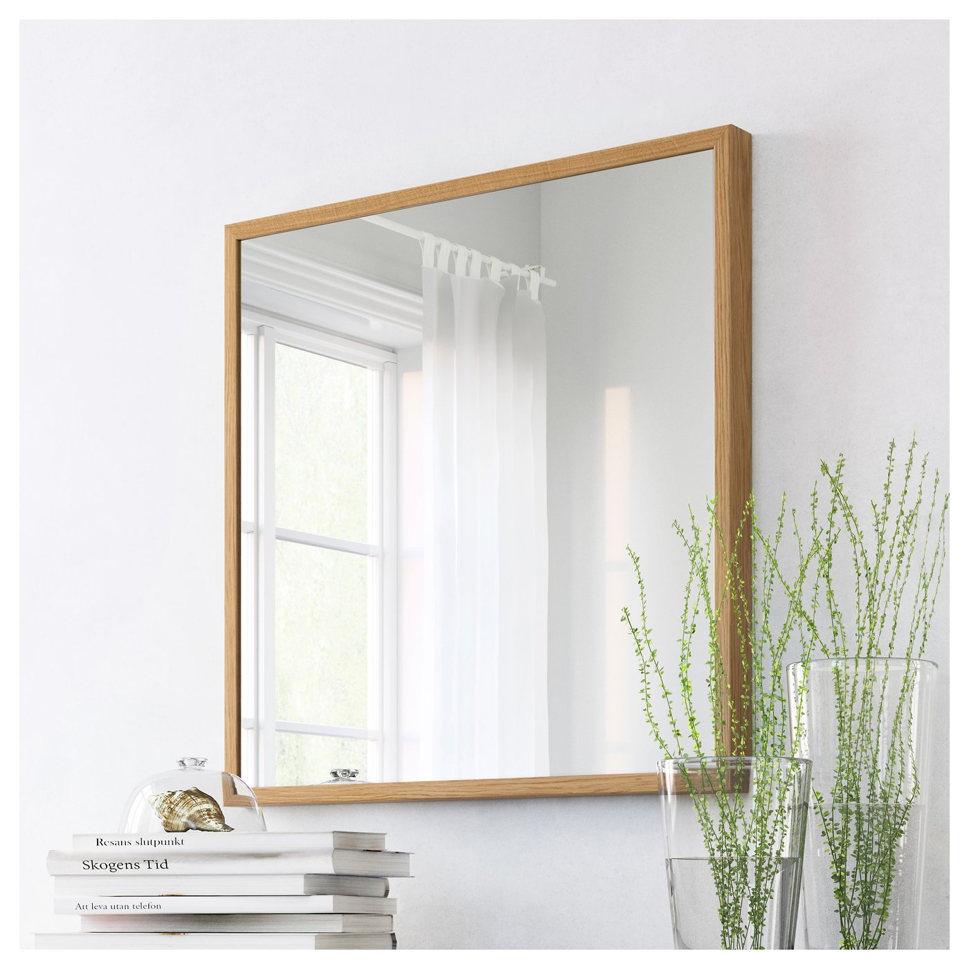 STAVE Mirror Oak effect 70x70 cm IKEA