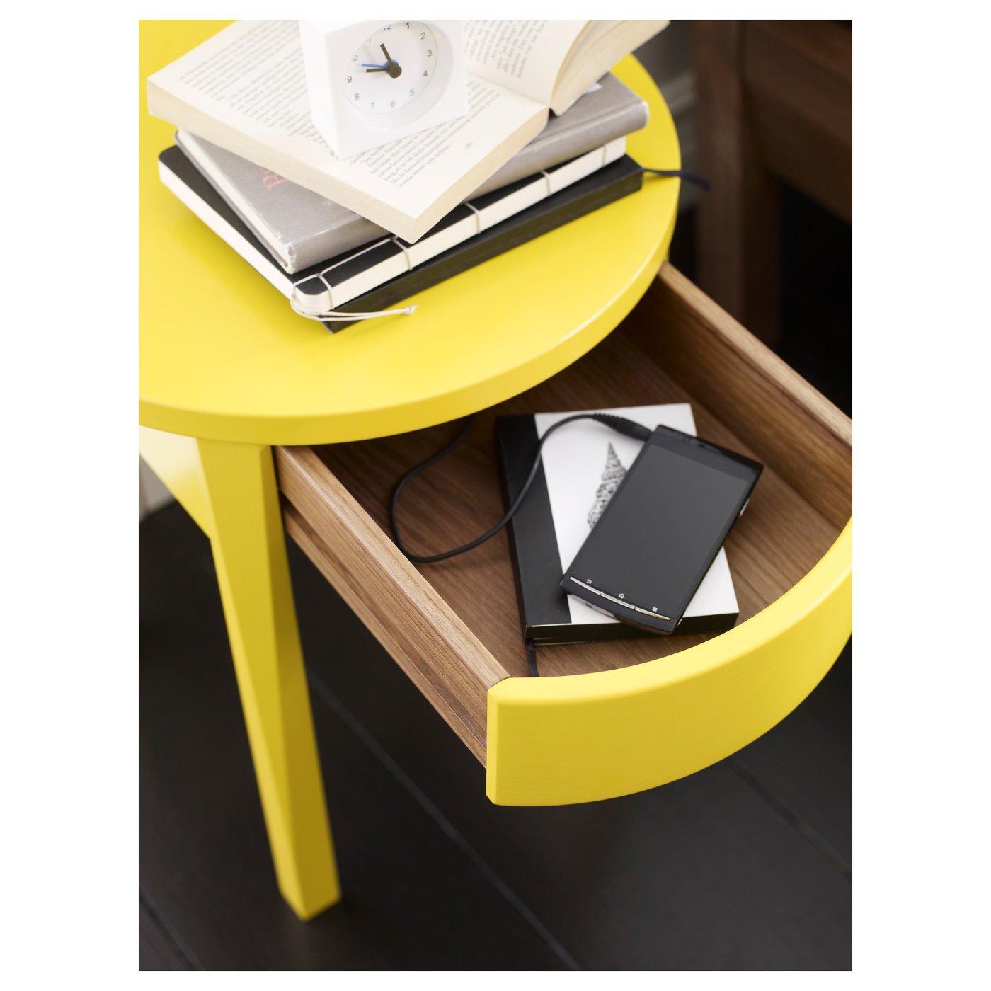 STOCKHOLM Bedside table Yellow 42x42 cm IKEA