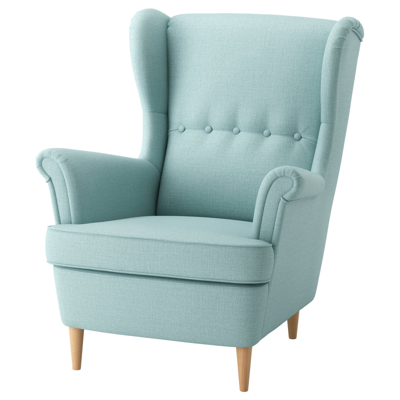 STRANDMON Wing Chair Skiftebo Light Turquoise IKEA