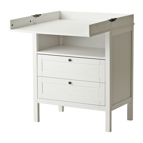 IKEA SUNDVIK changing table/chest of drawers Comfortable height for changing the baby.