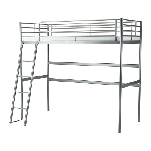 IKEA SVÄRTA loft bed frame The ladder mounts on the right or the left side of the bed.