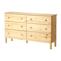 IKEA TARVA chest of 6 drawers Made of solid wood, which is a hardwearing and warm natural material.