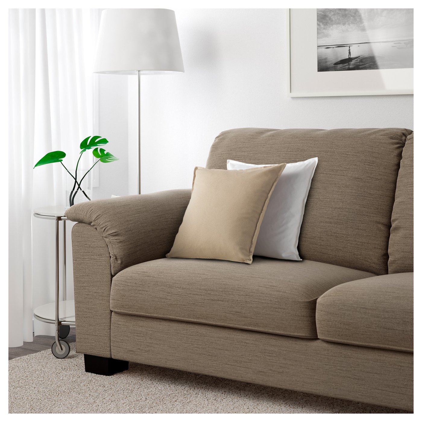 TIDAFORS Corner sofa with arm left Hensta light brown IKEA